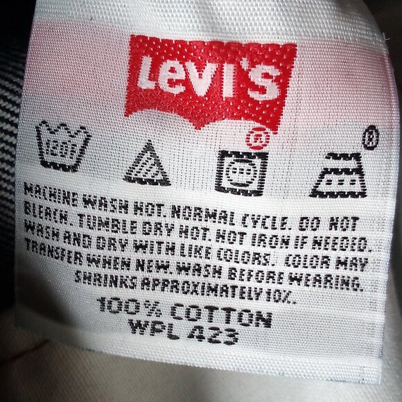 Vintage Levi's 501 Button Fly Denim Blue Jeans 36x33 - Picture 7 of 8